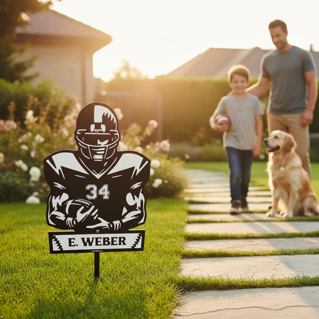 Sporty Sign football player sign