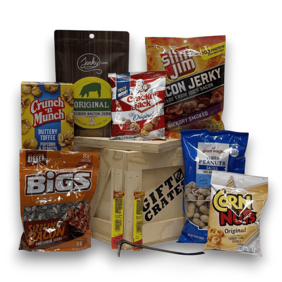 Bacon Lover’s Snack Gift Crate: Gourmet Treats and Savory Surprises: Free Shipping! - Gift Crates