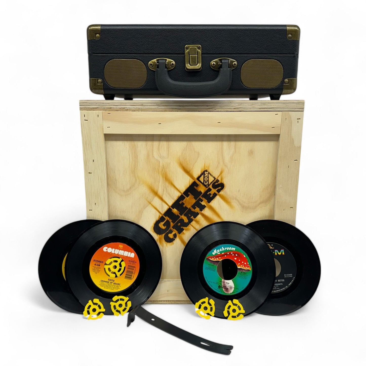 I Love Vintage Vinyl Records Crate - Gift Crates