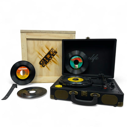 I Love Vintage Vinyl Records Crate - Gift Crates