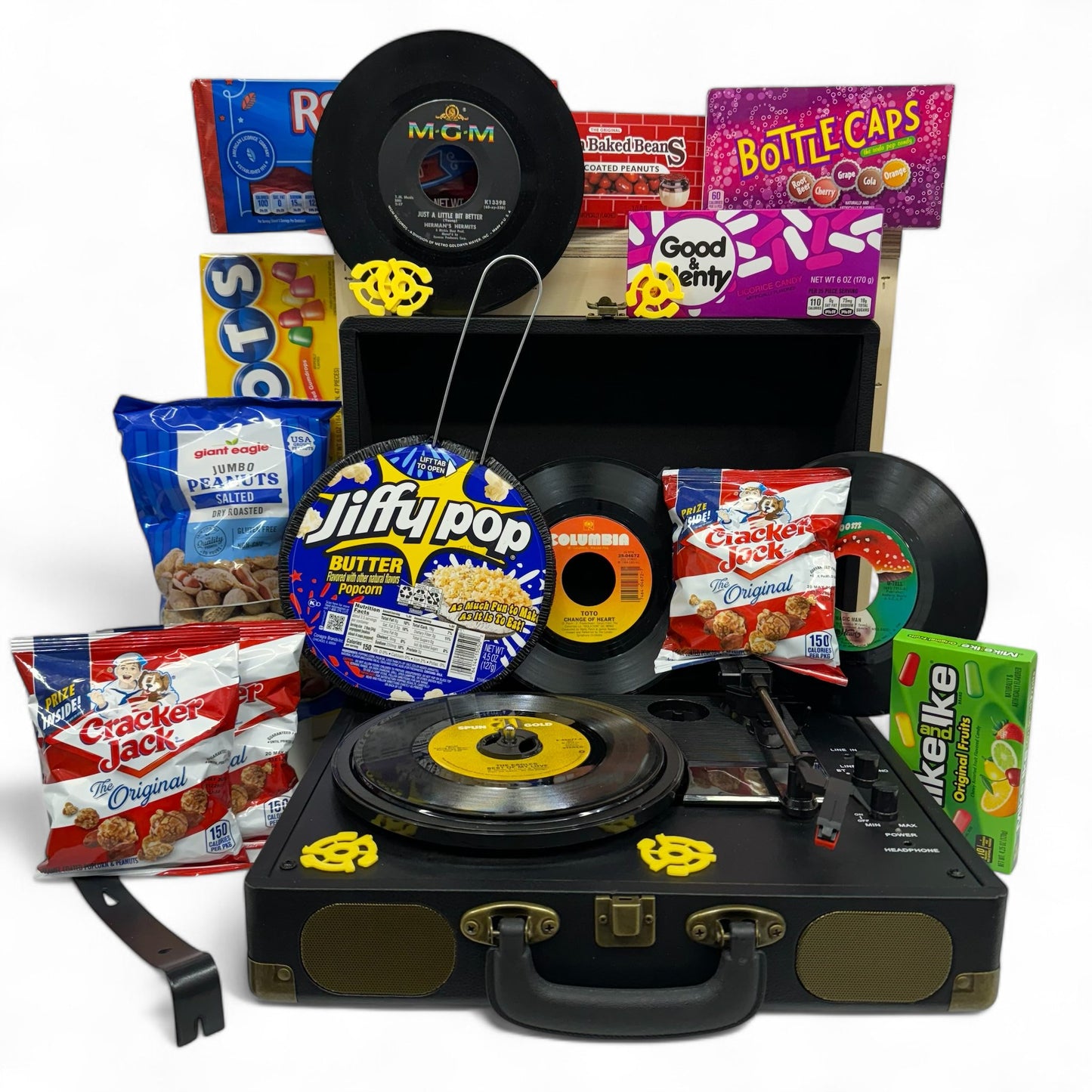 I Love Vintage Vinyl Records Crate - Gift Crates