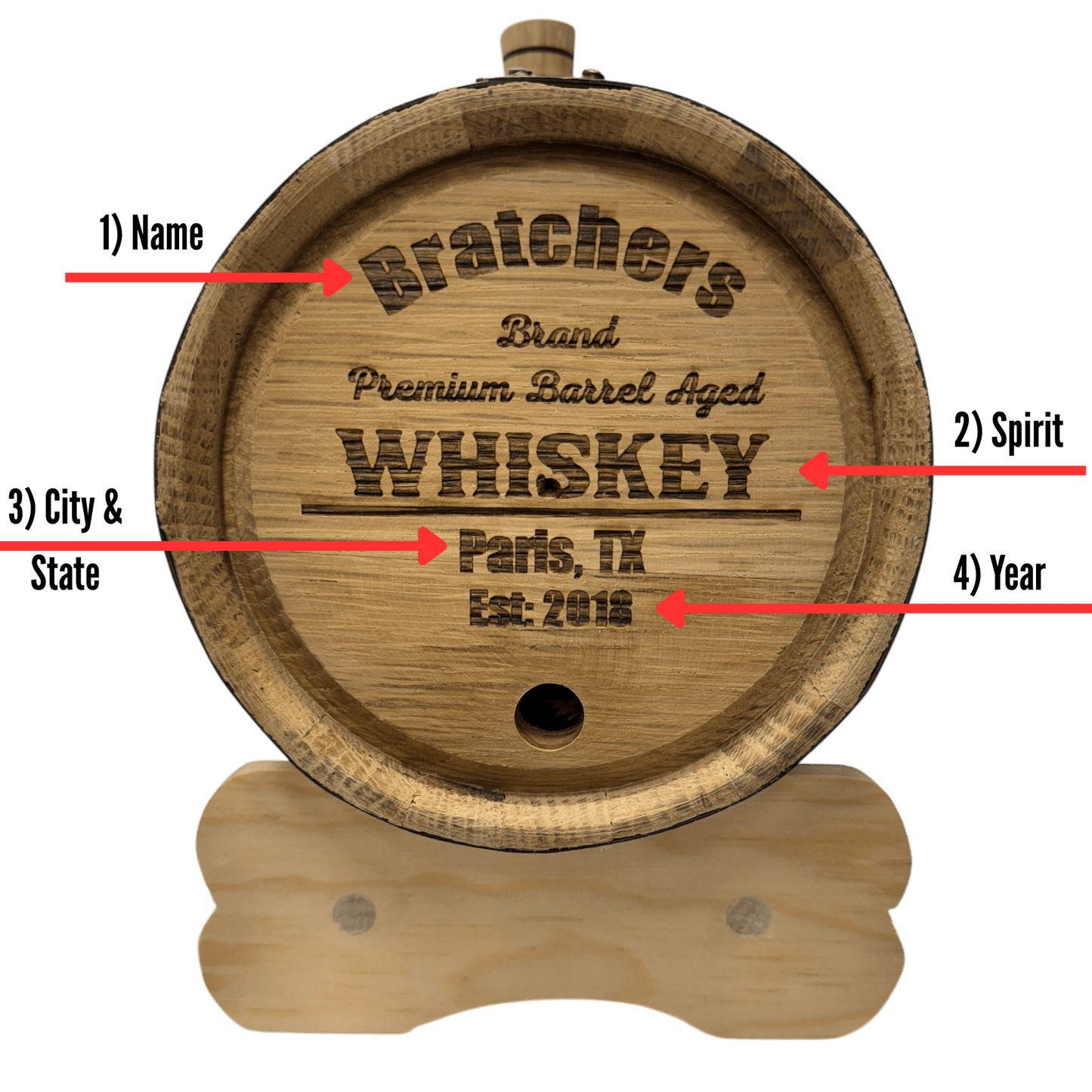 Personalized Whiskey Barrel Crate - Gift Crates