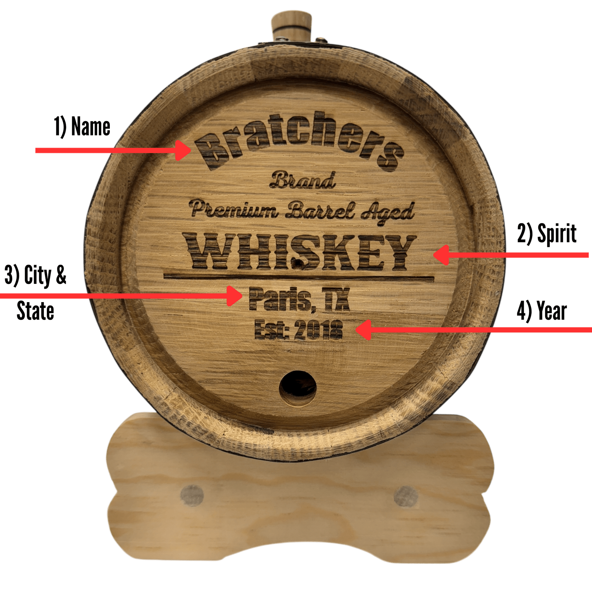 Personalized Whiskey Barrel Crate - Gift Crates