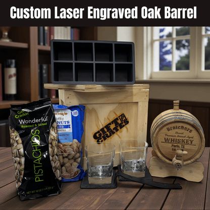 Personalized Whiskey Barrel Crate - Gift Crates