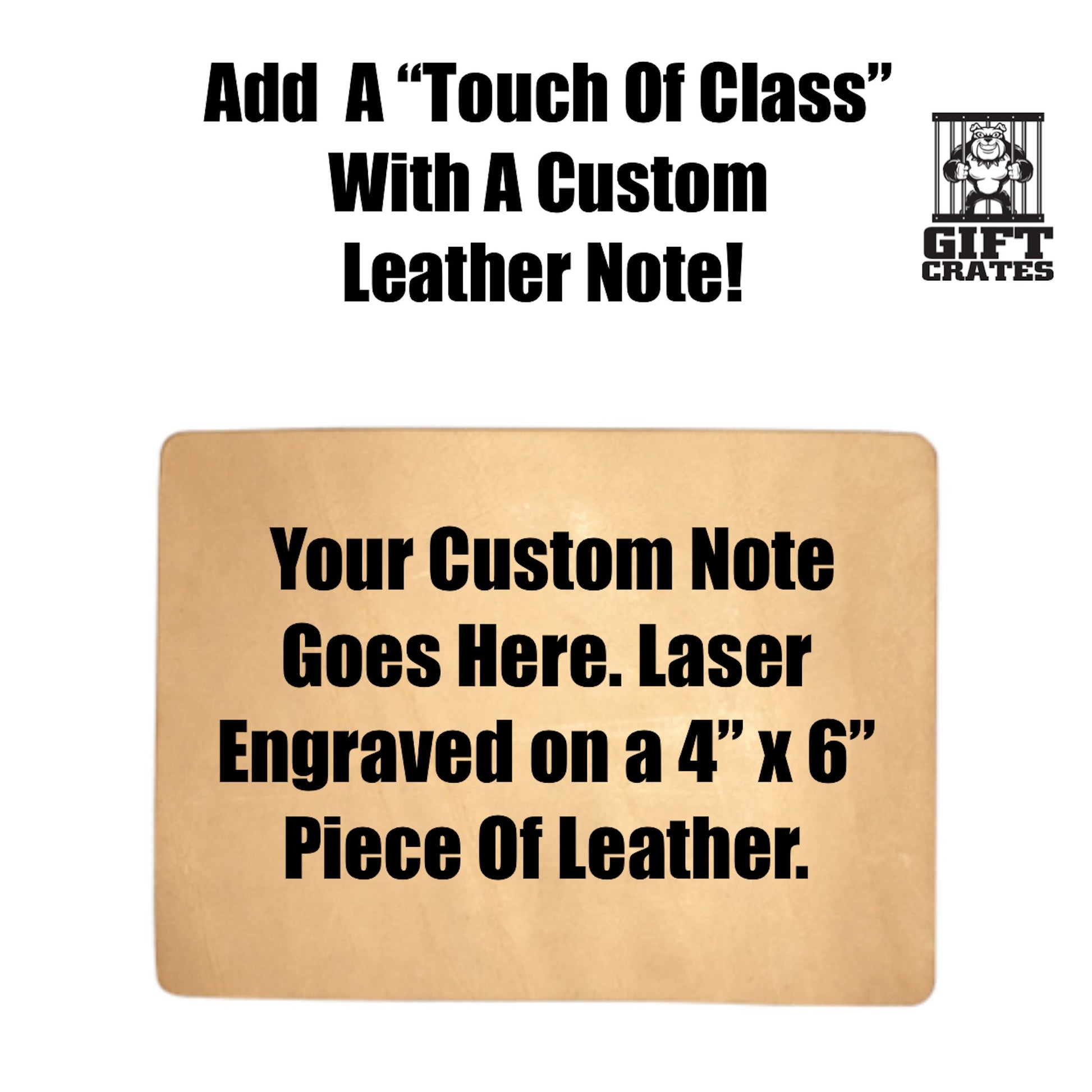 Custom Laser Engraved leather note