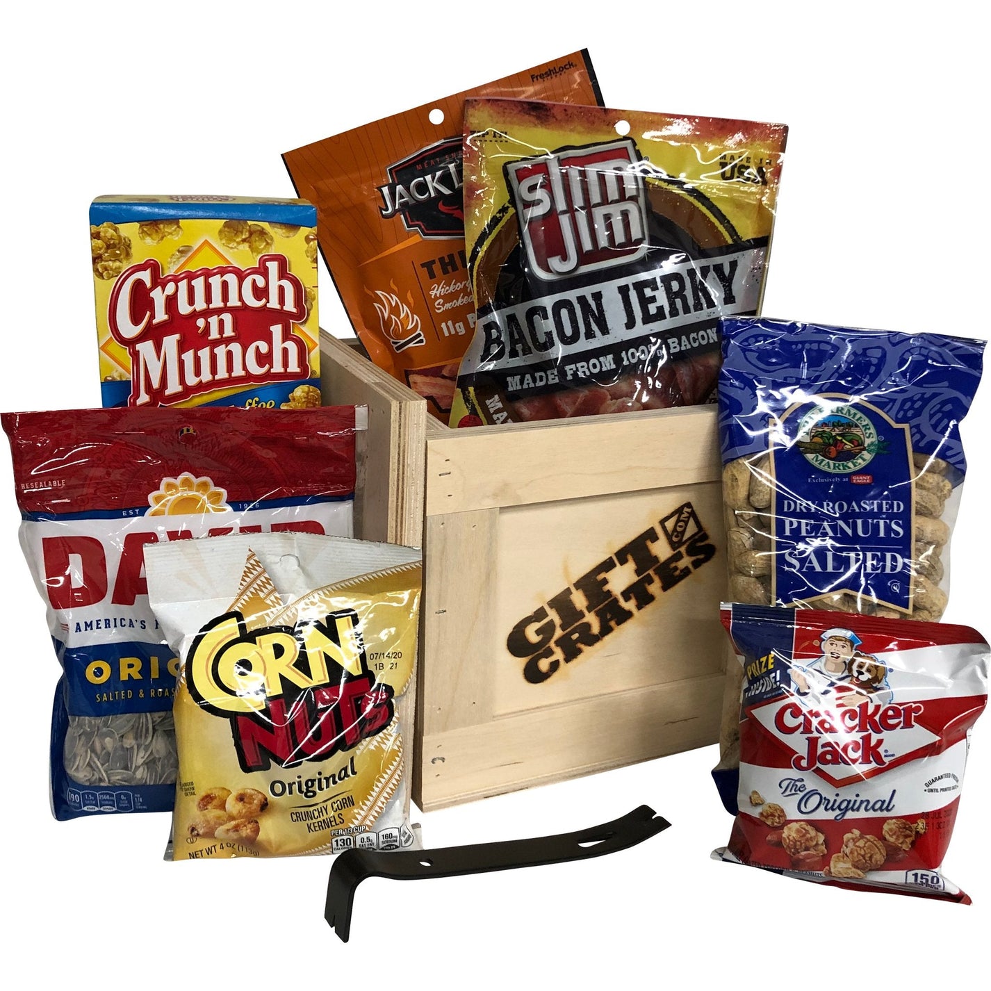 Bacon Snack Crate with Jerky and Awesome Snacks. Gift Crates