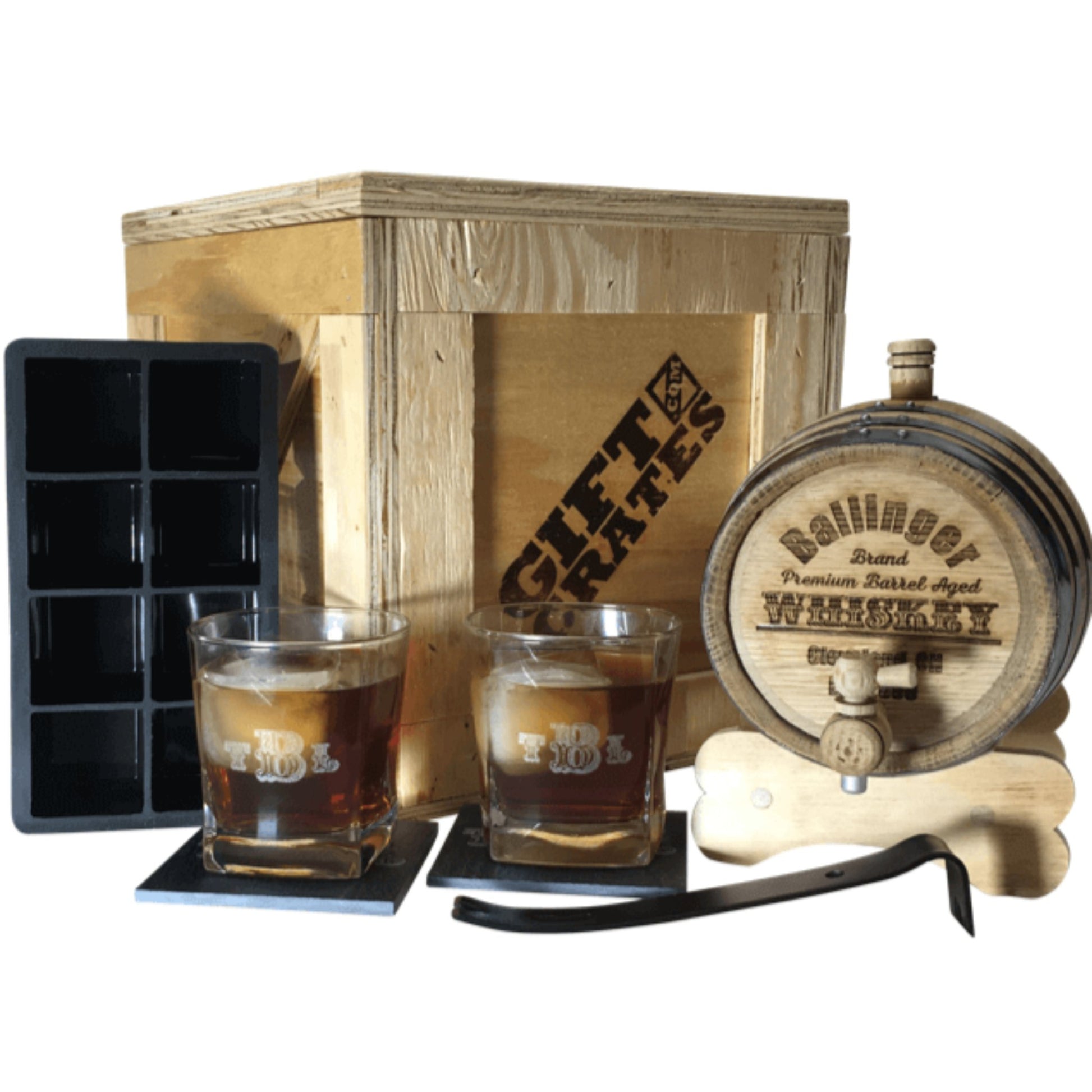 Personalized Whiskey Barrel Crate - Gift Crates
